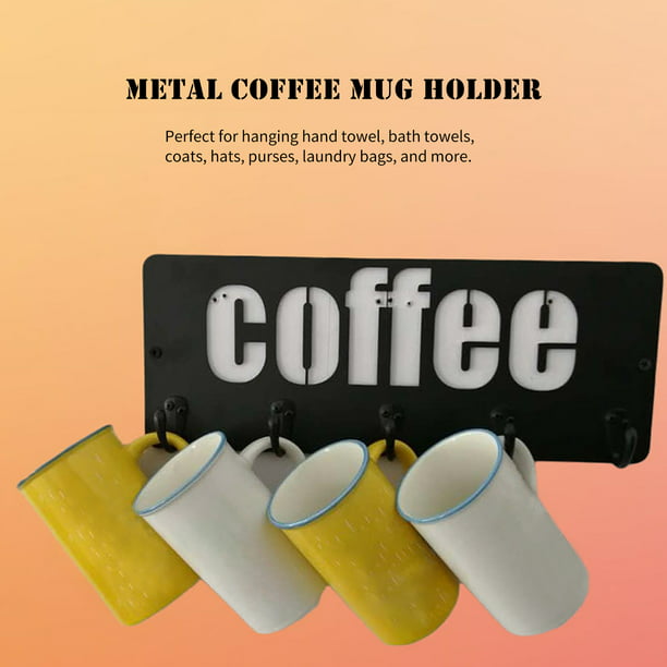 Solicitud A bordo comerciante Soporte de metal para tazas de café, gancho en forma de café, soportes para  colgar tazas de café MABOTO Tipo 1 | Walmart en línea