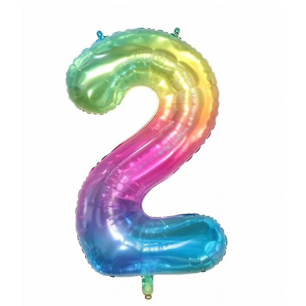 Globos grandes de cumpleaños de 2 años, decoración de fiesta de cumpleaños  para niños, decoración de cumpleaños infantil, globo de aluminio gigante