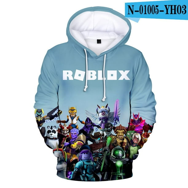 Roblox-ropa de juego periférica para adultos y niños, suéter suelto con  capucha, impresión Digital 3 BANYUO