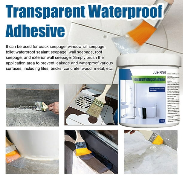 Sellador impermeable líquido, invisible impermeable, transparente,  reparación de fugas, adhesivo impermeable, revestimiento impermeable para