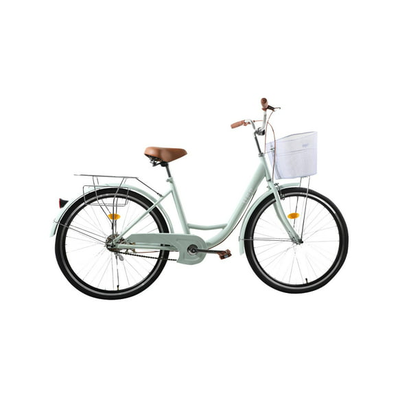 bicicleta vintage urbanfit pro con canasta rodada 26 rosa verde unitalla urbanfit pro 7502308504301
