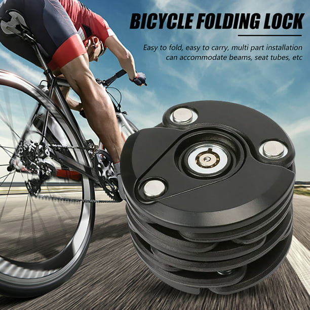 Candado de cadena Aleación de acero Plegable Candados para bicicletas Alta  seguridad para motocicletas E-Bike