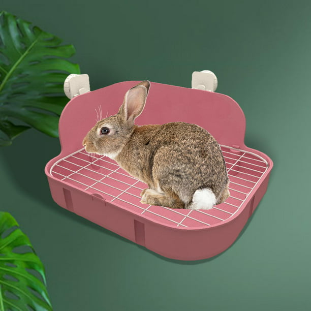 arena para conejos, orinal de esquina, entrenador, inodoro, ropa de  plástico, caja para orinal para nuevo rosa Gloria Inodoro para bandeja de  arena para conejos