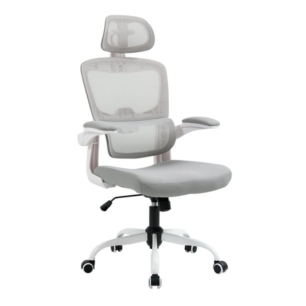 SEATZONE Silla de oficina color beige, silla de escritorio ejecutiva con  brazos y respaldo alto, sillas modernas de computadora para mujeres y  hombres