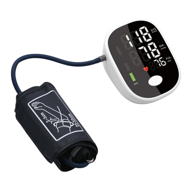 Monitor de presión arterial superior del brazo, máquina digital automática  de BP para uso doméstico y medidor de monitoreo de frecuencia de pulso con