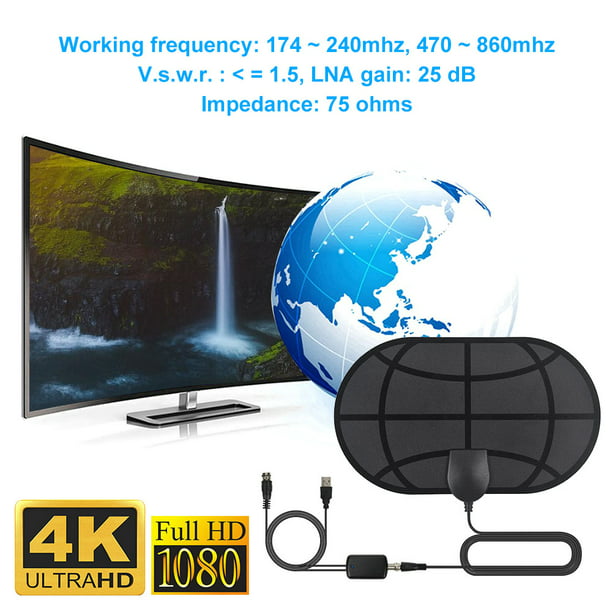 Antena de TV digital para interiores 4K de 3600 millas con amplificador de  señal Irfora Antena