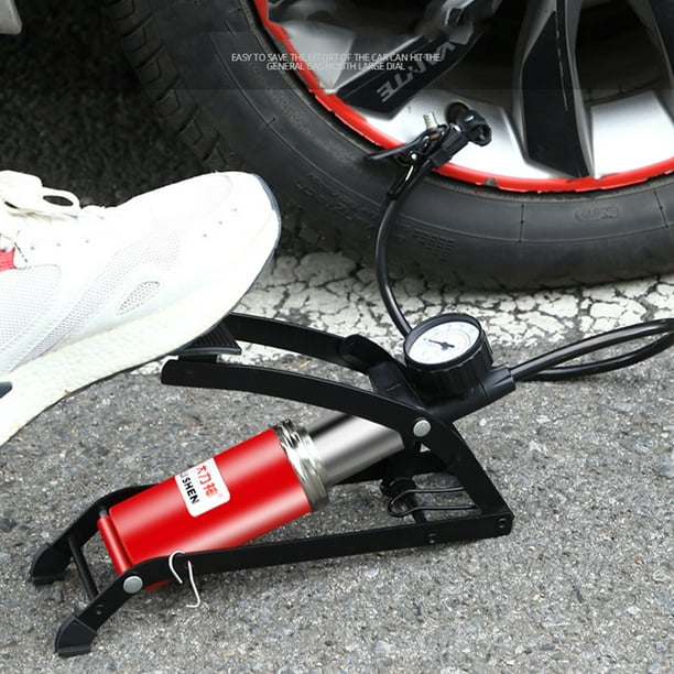 MTB bicicleta bomba pie Pedal inflador bicicleta eléctrica motocicleta  neumático bombas de aire JShteea El nuevo