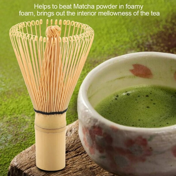 Batidor de matcha y bambú