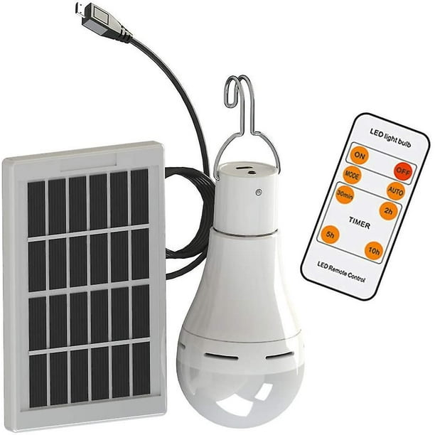 Bombilla de luz LED con energía solar - Lámpara de linterna de