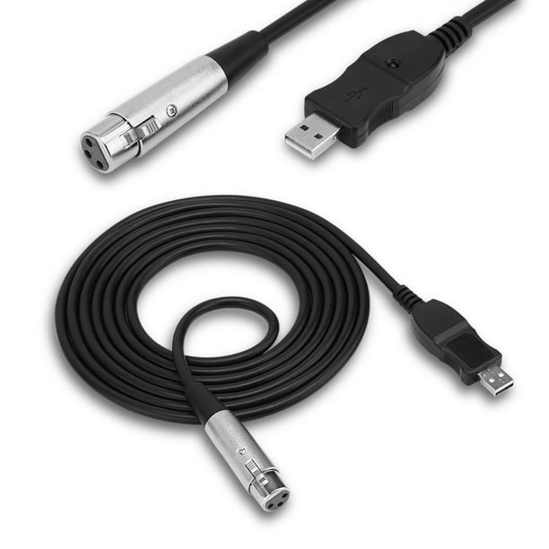 Cable XLR [3-65FT], XLR a XLR Cable de micrófono XLR equilibrado de  compatible con micrófono, sistemas de altavoces, estación de 65 pies  Baoblaze