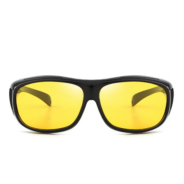 Inc. Se ajustan sobre el desgaste sobre los lentes de lectura sin punto  ciego, lentes amarillas, para conducción nocturna, transparentes, lentes