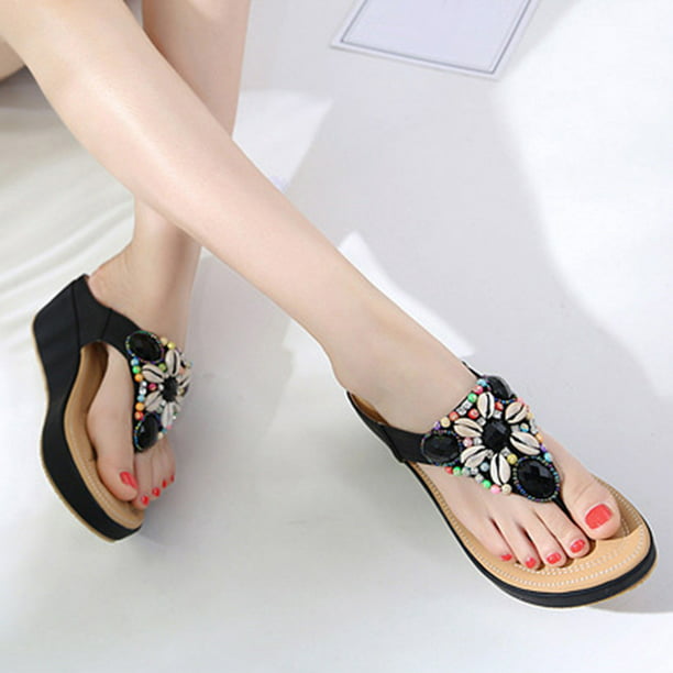Sandalias de verano para mujer, sandalias con cuña, zapatos romanos de sandalias informales ytu9440 | en línea