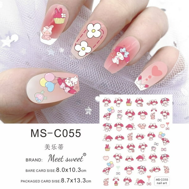 Pegatinas de Hello Kitty para las uñas
