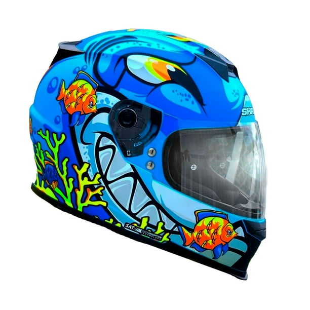 Casco para moto Azul Matte Talla XL SH502 Shark Shaft