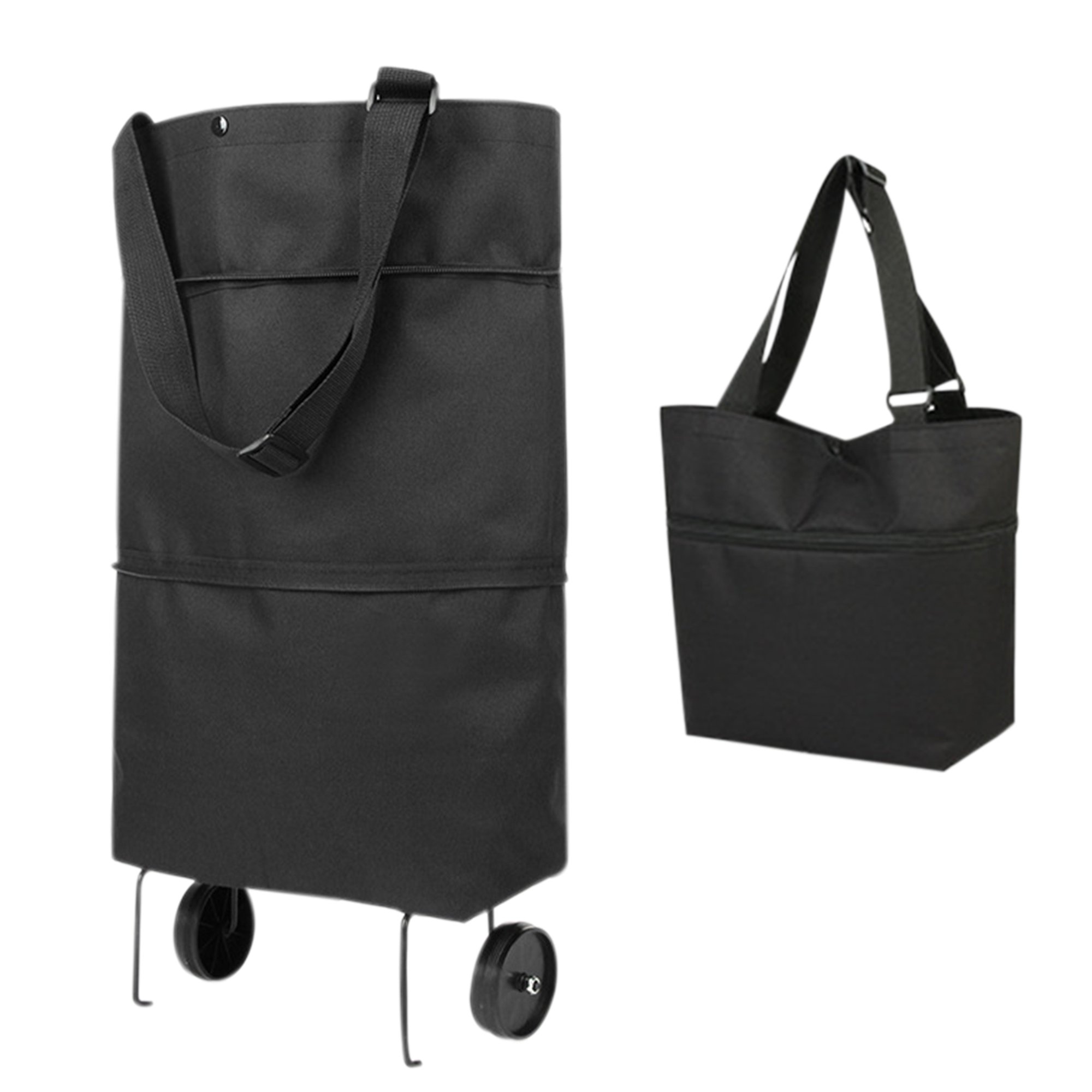 Bolsas plegables con ruedas, Bolsa plegable para carrito de compras con  ruedas, Bolsas de supermercado Ehuebsd Libre de BPA