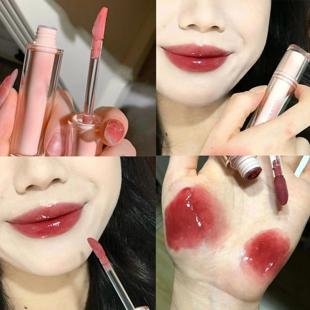 Cappuvini Ice Tea Lip Gloss Espejo Agua Brillo De Labios Hidratante Líquido  Lápiz Labial Relleno Sexy Tinte Rojo Maquillaje Cosmético Coreano