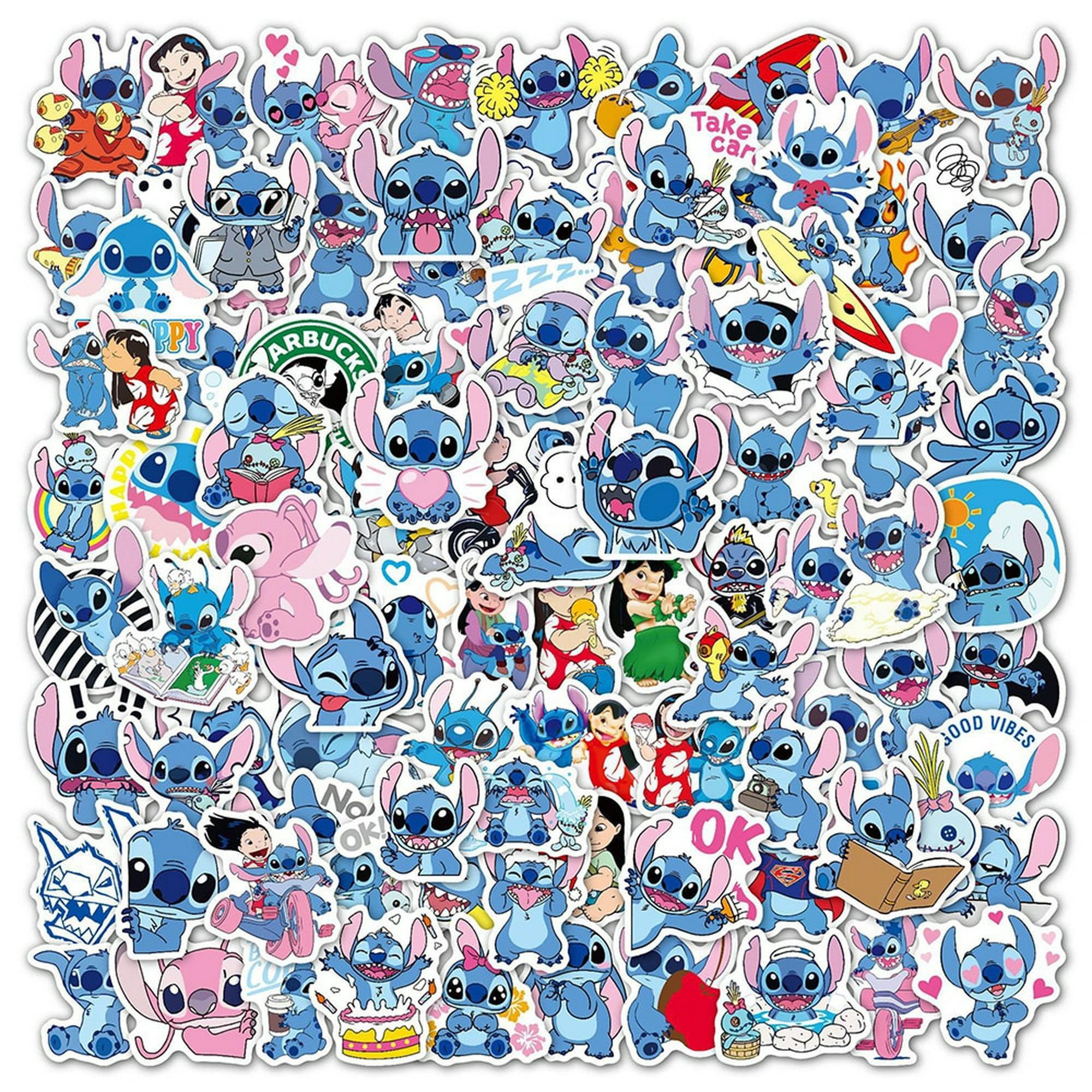 50 piezas Lilo & Stitch pegatinas de vinilo para ordenador