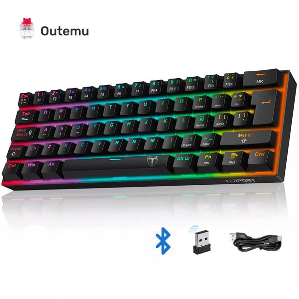 Teclado Gamer Inalámbrico Bluetooth Antighosting Con Luz Rgb Color