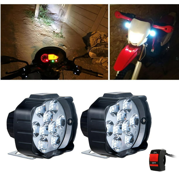 Luces de conducción LED para motocicleta, luces auxiliares de , lámpara  antiniebla delantera univers Macarena Faro de la motocicleta