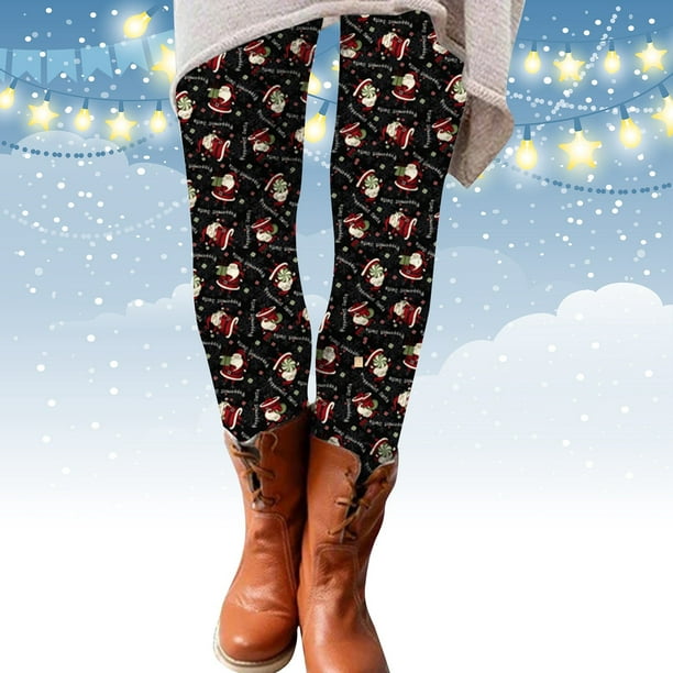 Gibobby Leggins Termicos Mujer Leggings navideños ajustados y elegantes  para mujer, capa base para u Gibobby