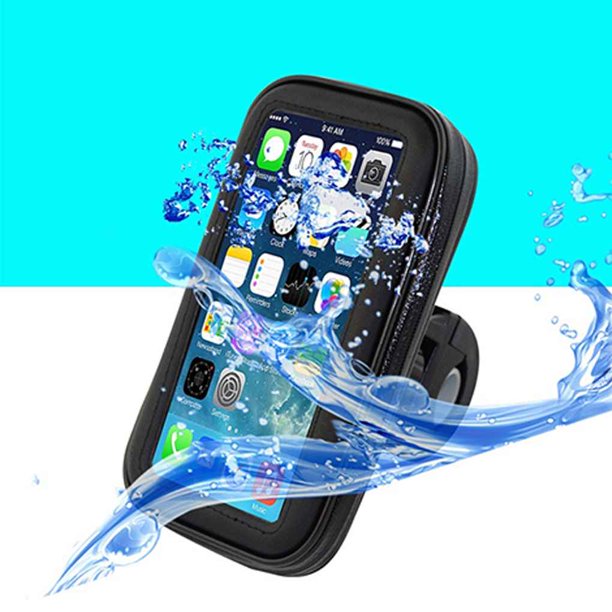 Funda impermeable del teléfono Bicicleta Motocicleta Manillar Espejo  retrovisor; Bolsa de montaje para teléfono celular Moto Scooter Soporte  para teléfono