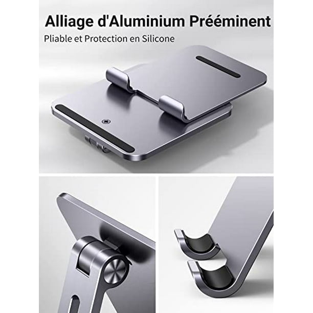 Soporte ajustable para tableta de escritorio Soporte plegable para tableta  Soporte para teléfono de aluminio Compatible con iPhone 14 Pro Max iPad Pro  12.9 iPad Air 2022 iPad Mini Galaxy Tab S22