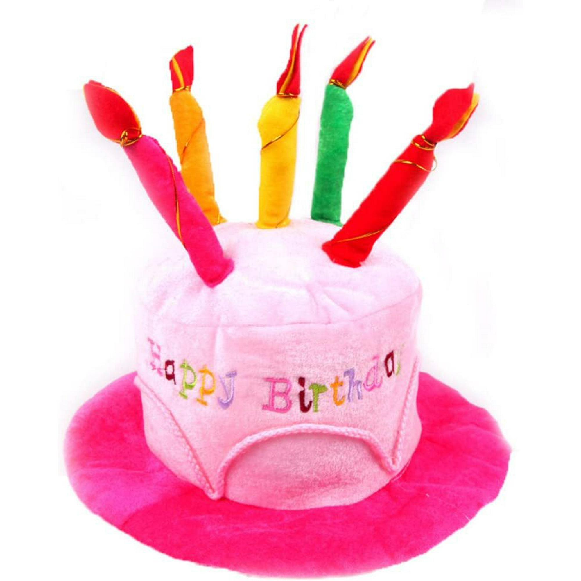 GLAITC Sombrero de Feliz Cumpleaños,Gorro Cumpleaños Sombrero de Cumpleaños  de Felpa con Velas Sombreros de Fiesta para Decoración de Fiesta de  Cumpleaños de Niña Adulta Pink : : Hogar y cocina