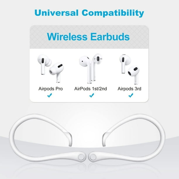 elago Ganchos para las orejas diseñados para AirPods Pro 2, AirPods Pro,  diseñados para AirPods 3, 2 y 1, accesorios para auriculares