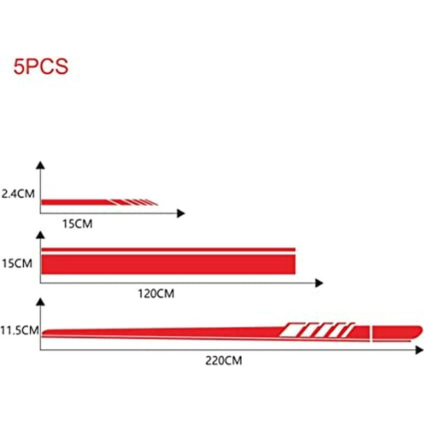 5 pegatinas para coche, vinilo para capó de cuerpo, pegatinas para carreras de  coches, pegatinas para parachoques de vinilo (rojo) TUNC Sencillez