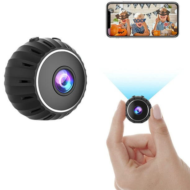 Mini cámara para interiores, cámara espía inalámbrica con grabación de  video, cámara pequeña de niñera de 1080P con aplicación de teléfono, visión