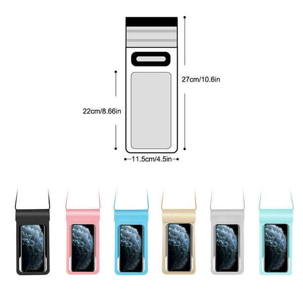 Funda para teléfono celular impermeable: Bolsa seca resistente al agua funda  con cuello Lanyard - transparente para colgar el teléfono móvil protector  grande para iPhone Samsung - China Funda para teléfono resistente