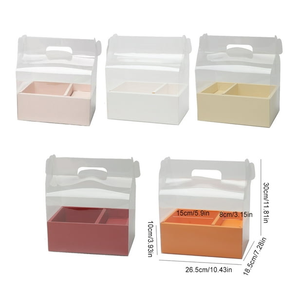 Cajas plásticas con tapa color pastel