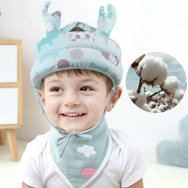 Bebé casco de protección a prueba de golpes casco de seguridad para bebé,  sombrero de seguridad doméstica, cabeza de protección, sombrero de algodón  ajustable para niños, seguridad para rastrear y : 