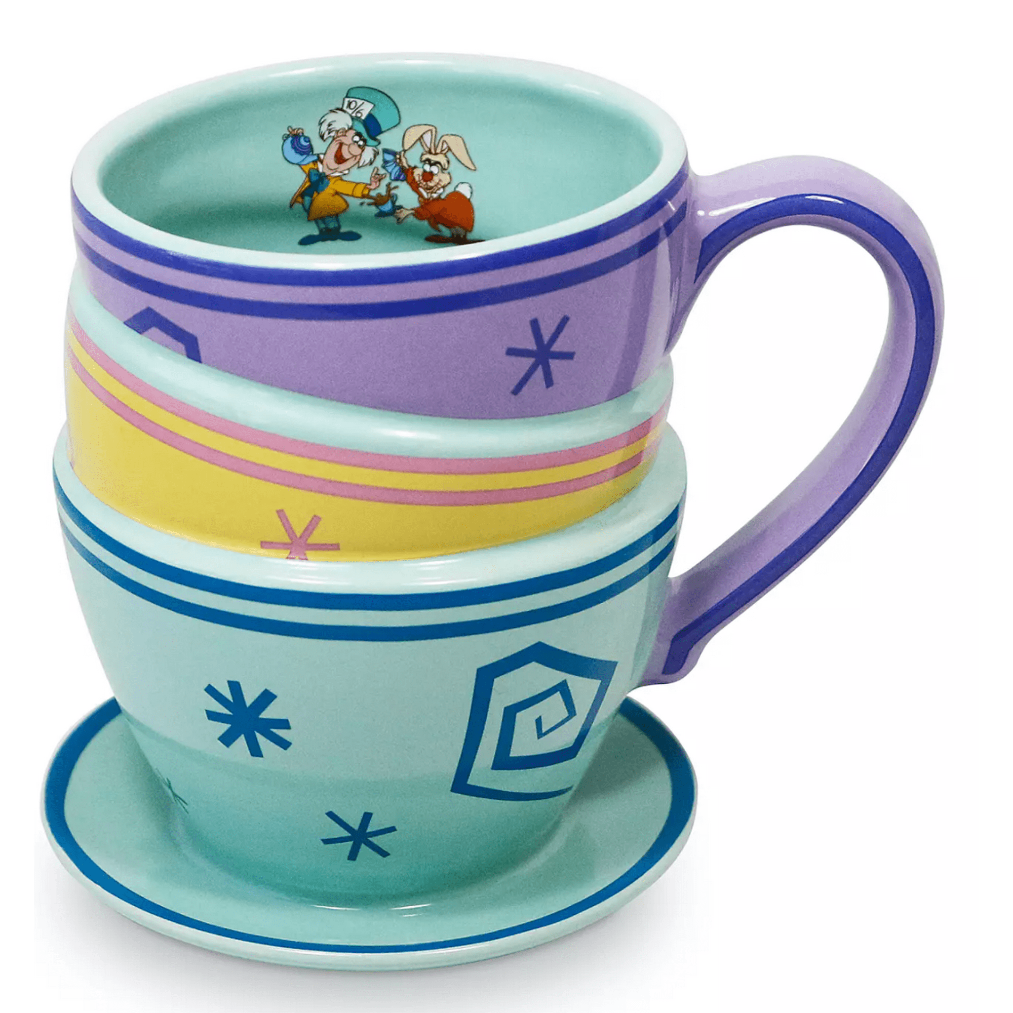 Taza de cerámica esculpida de Alicia en el país de las maravillas de  Disney, taza de café grande par…Ver más Taza de cerámica esculpida de  Alicia en