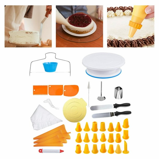 156 piezas Suministros de decoración de pasteles de glaseado antideslizante  para giratorio 21 puntas de glaseado 100 bolsas de Sunnimix boquillas para  pastelería | Walmart en línea