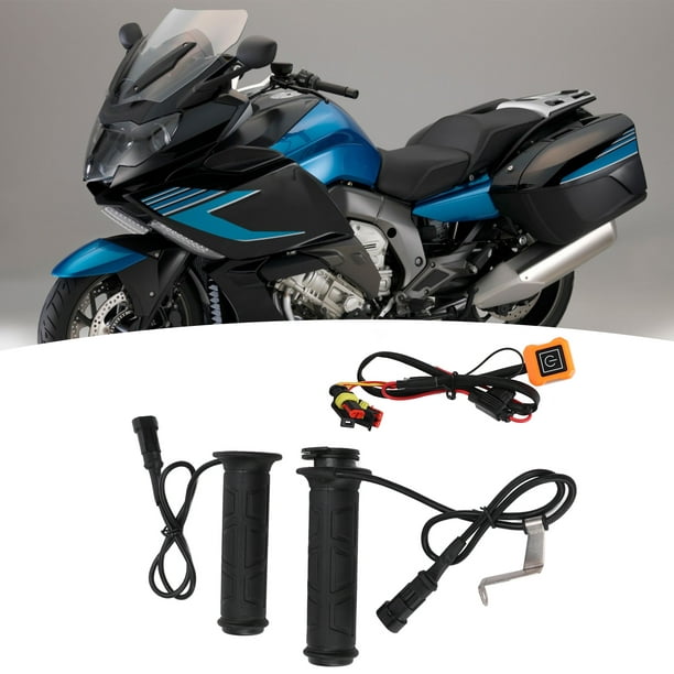 1 Par Puños Calefactables de Moto, 22mm Motocicleta Heated Grips, Puños  para Manillar Calentadores Eléctricos para Manillar de Motocicleta Puños