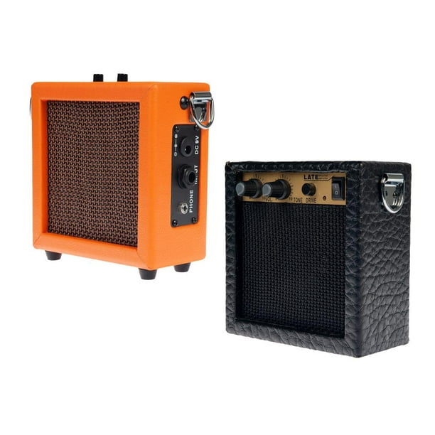 Amplificador de Guitarra Mini 3W Soportes Accesorios para Bajos - Naranja  tal se describe Baoblaze Mini Amplificador de Guitarra