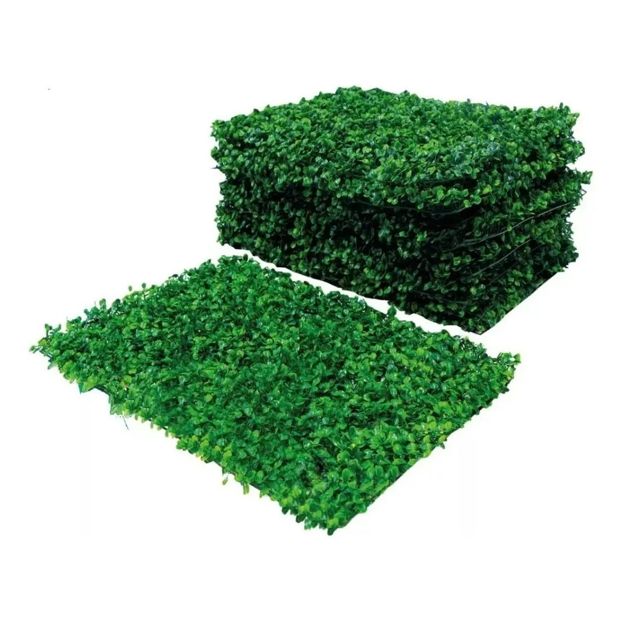 12 pzas muro verde follaje artificial sintentico 60x40 cm