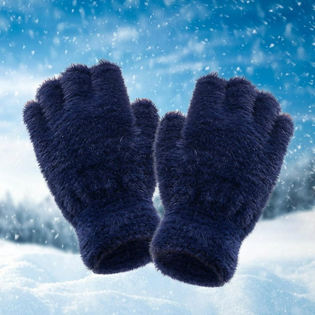 Guantes sin dedos para mujer, guantes de medio dedo de invierno, elásticos,  sin dedos, unisex