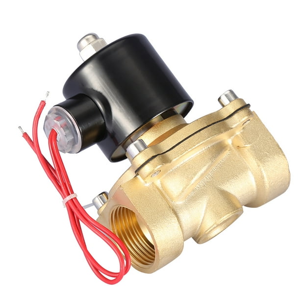 Válvula electromagnética del agua, 1/2 válvula magnética eléctrica  normalmente cerrada de cobre amarillo del solenoide de la CA 220V para el  control