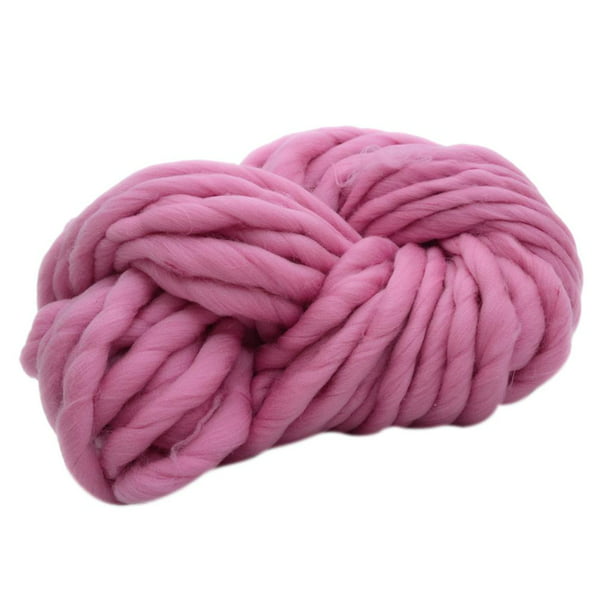 lana grueso de 250g, suave y voluminoso de lana para tejer, bufanda para  bricolaje, manta para tejer, artesanía de fieltro Rosa de la perfecl Hilado  de lana gruesa