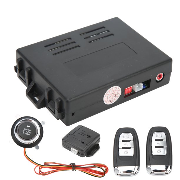 Alarma antirrobo para coche, sistema de entrada sin llave, sistema de  alarma de bloqueo centralizado del motor botón de arranque y parada  universal