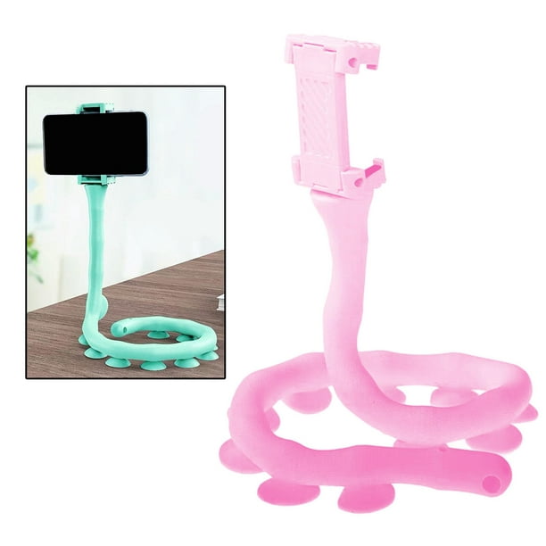  JKXWX Soporte para teléfono celular, soporte de silicona mágica  de doble cara con ventosa para teléfono móvil, soporte multifunción para  escritorio, soporte perezoso para aprender en vivo para teléfono móvil  (color