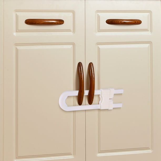 Cerraduras para puertas de gabinetes de 8 piezas: a prueba de bebés y  seguridad infantil para cajones, alacenas, refrigeradores, hornos, armarios  y de