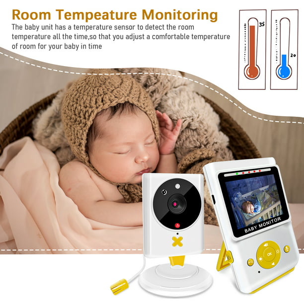 Monitor de bebé de audio digital, cámara de seguridad con sistema de  vigilancia de intercomunicador para niñera, alarma electrónica inalámbrica  para