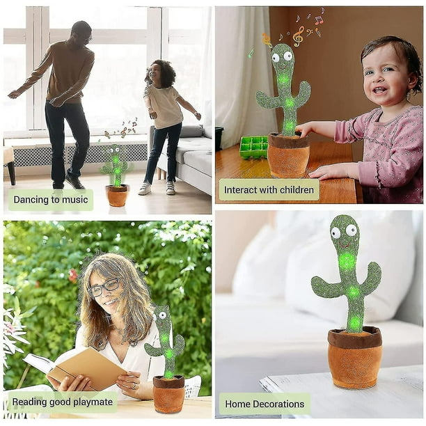 Cactus que canta y baila, juguete de cactus que habla, repite lo que dices,  regalos perfectos para niños YONGSHENG 8390605565229