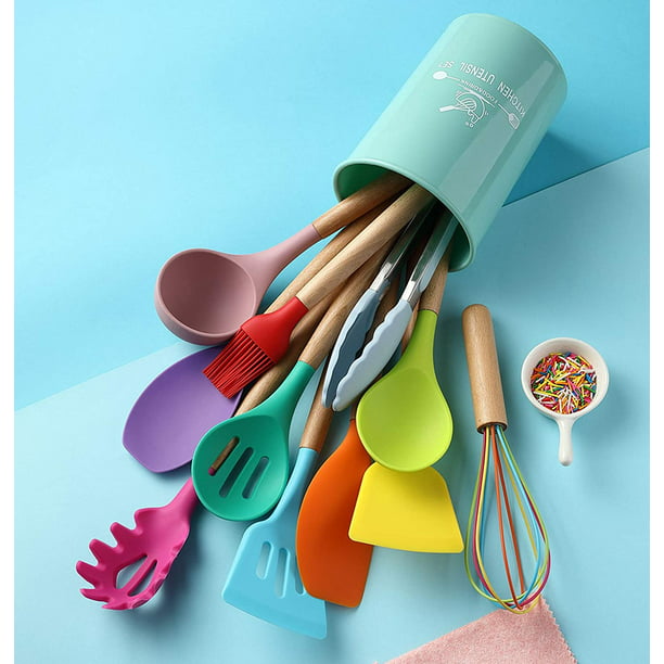 Juego de utensilios de cocina de silicona de color - Juego de utensilios de  cocina de color Adepaton WRHS-63