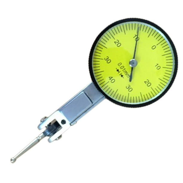 Reloj comparador de precisión de 0‑0,8 mm, precisión de 0,01 mm, resistente  al agua, reloj de palanca de alta sensibilidad de acero inoxidable con