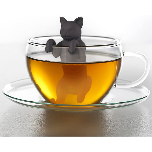 Infusor de té de gato de 2 piezas, infusor de té a granel, infusores de té  de animales lindos, infusor de té de silicona para té, hornear TUNC