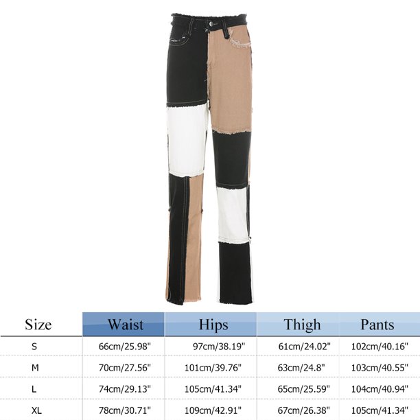 Pantalones de mezclilla ajustados para mujer, cintura alta, con botones,  casuales, color negro, M